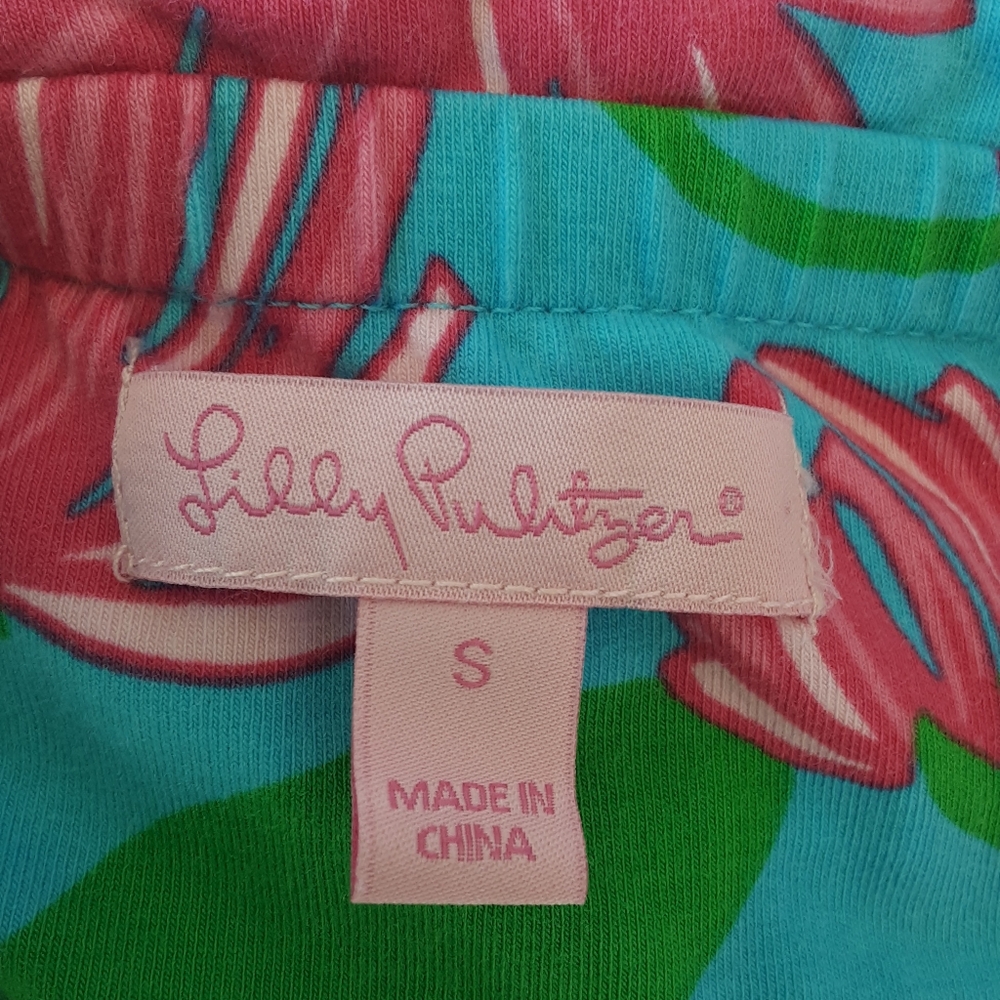 Lilly Pulitzer Petula Pink Floral Tropical Print Strapless Dress. - Picture 6 of 8